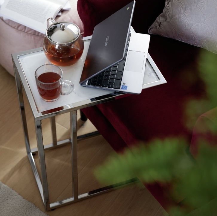 Boutique C Shaped Table - Marble Effect 13087350