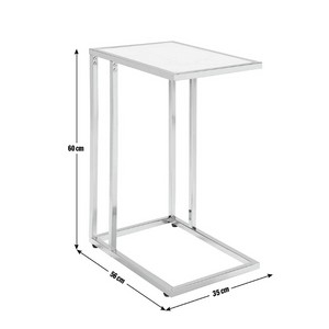 Boutique C Shaped Table - Marble Effect 13087350