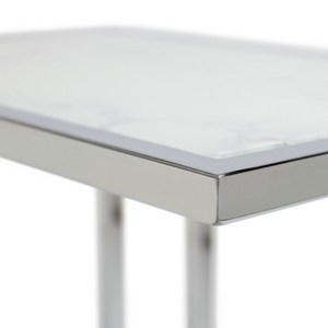 Boutique C Shaped Table - Marble Effect 13087350