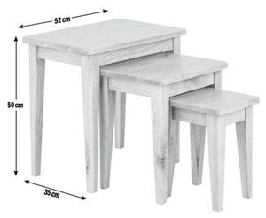 Nest of 3 Tables - Dark Wood 13209042