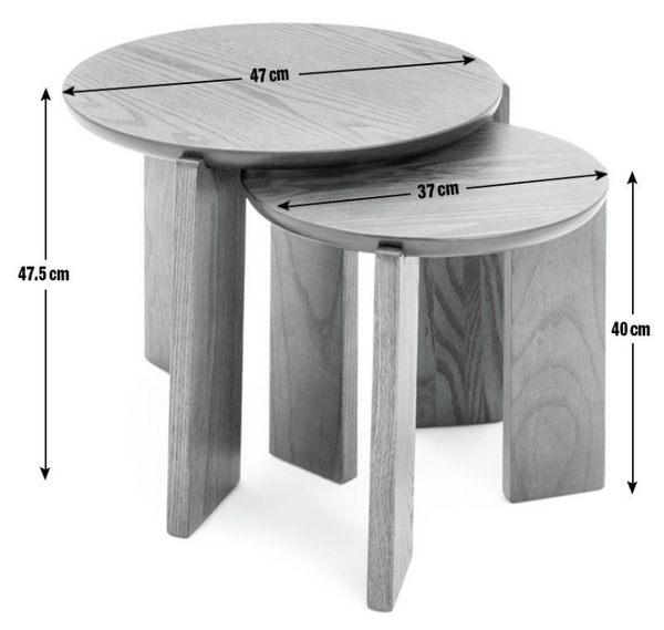 Habitat Xylo Nest of 2 Tables - Natural 12001760