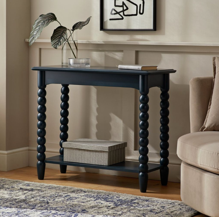 Habitat Blaire Bobbin Console Table - Navy 17146125