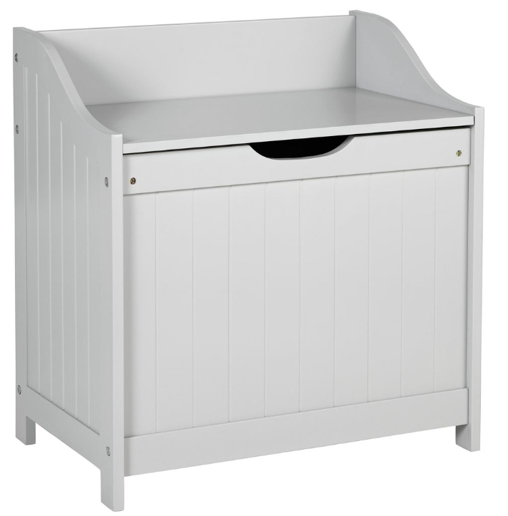 60 Litre Monks Bench Style Laundry Box - Grey 17286573