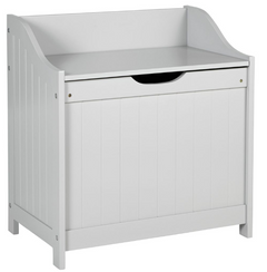 60 Litre Monks Bench Style Laundry Box - Grey 17286573