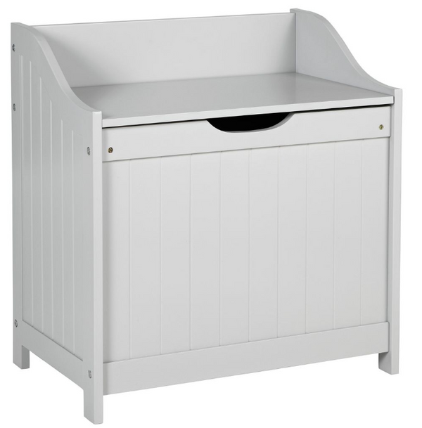 60 Litre Monks Bench Style Laundry Box - Grey 17286573