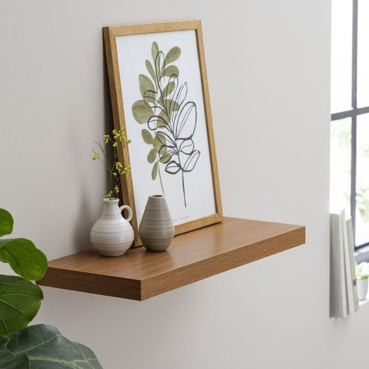 Jak 60cm Floating Shelf - Oak Effect 14086013