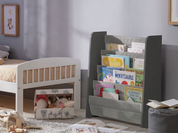 Kids Short Book Tidy - Grey 19611483