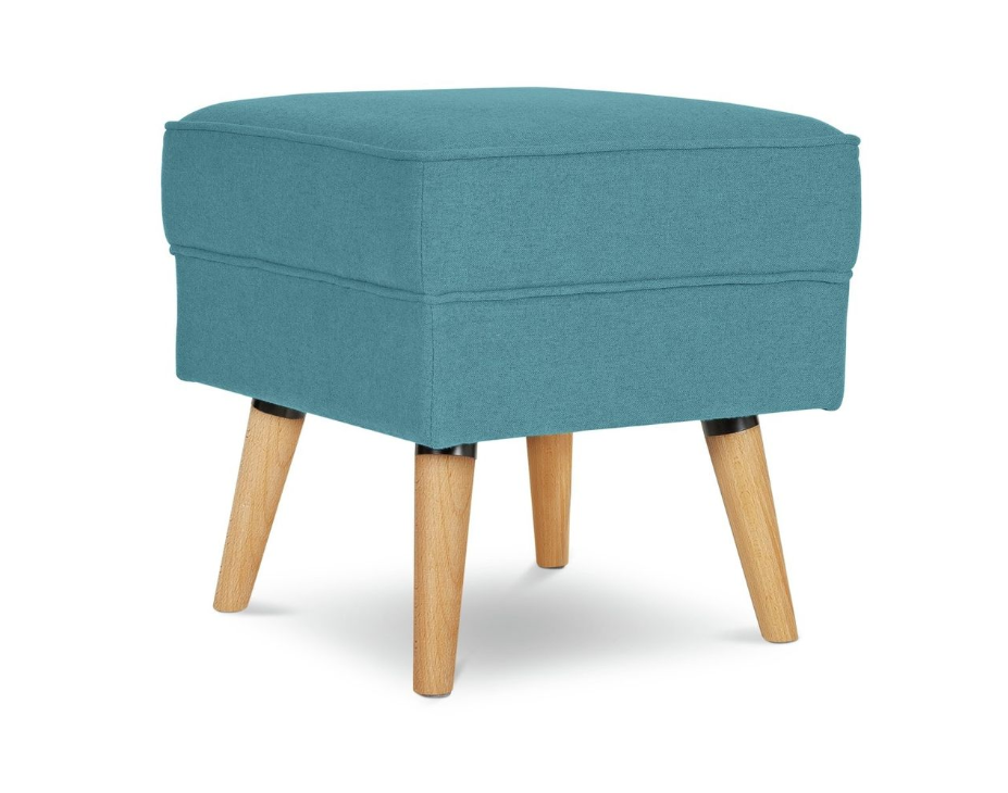 Habitat Callie Fabric Footstool - Teal 18905327