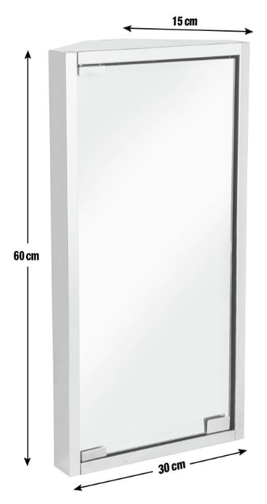 Stainless Steel 1 Door Mirrored Cabinet 14090803