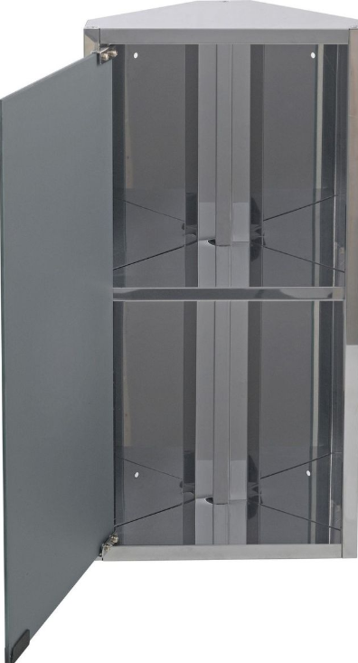 Stainless Steel 1 Door Mirrored Cabinet 14090803