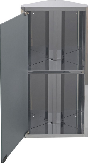 Stainless Steel 1 Door Mirrored Cabinet 14090803