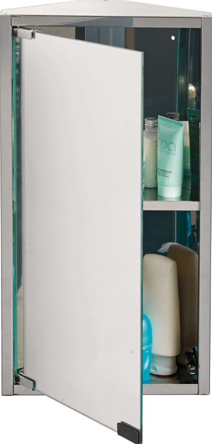 Stainless Steel 1 Door Mirrored Cabinet 14090803