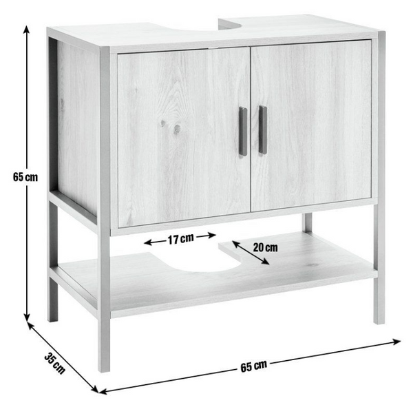 Loft Living Under Sink Unit - Oak 19555367