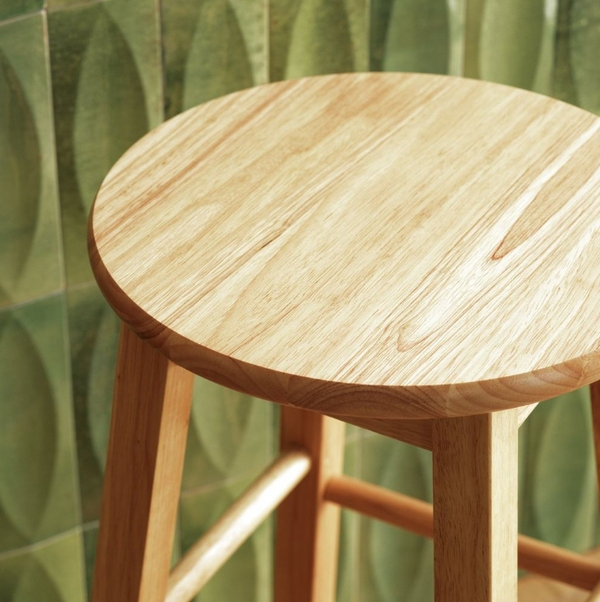 Habitat Pair of Solid Wood Kitchen Stools 16005779