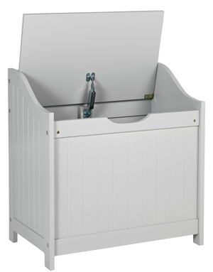 60 Litre Monks Bench Style Laundry Box - Grey 17286573