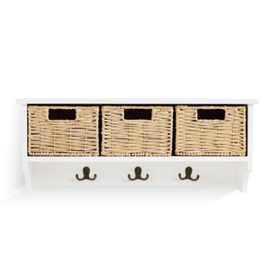 Hallway Wall Shelf & Coat Rack with Storage Boxes 17816943