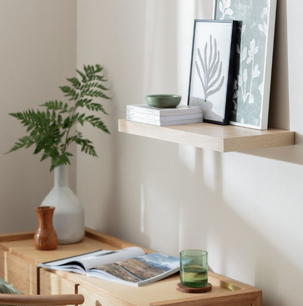 Jak 60cm Floating Shelf - Light Oak Effect 13369212