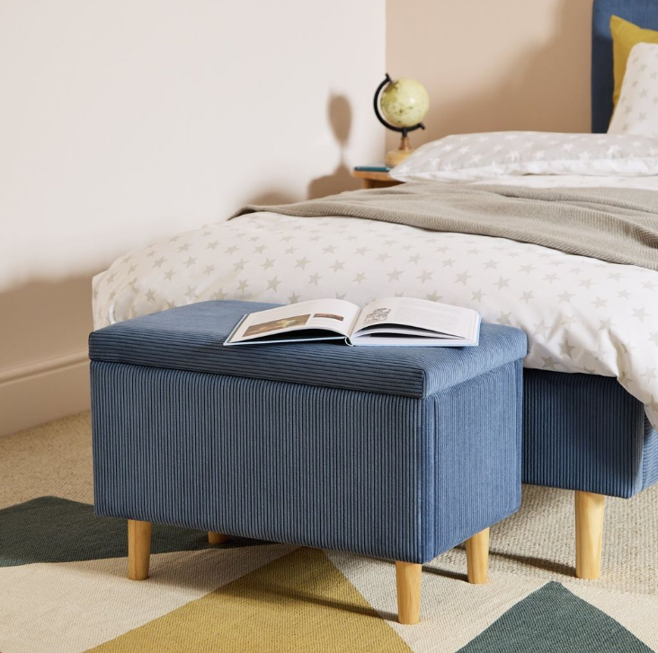 Habitat Arden Cord Fabric Storage Box - Blue 17558775