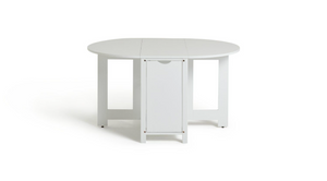 Butterfly Ext White Dining Table & 4 White Chairs 18172552