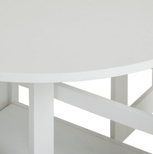 Butterfly Ext White Dining Table & 4 White Chairs 18172552