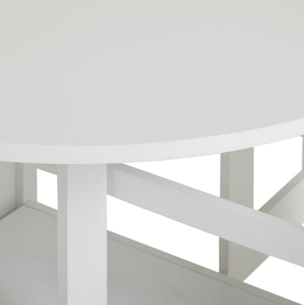 Butterfly Ext White Dining Table & 4 White Chairs 18172552