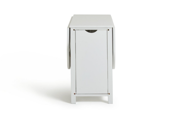 Butterfly Ext White Dining Table & 4 White Chairs 18172552