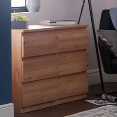 Jenson 6 Drawer Chest - Oak Effect 17571013