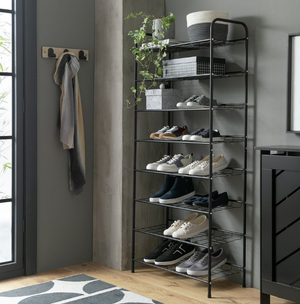 Jorn 8 Shelf Shoe Storage Rack - Black 15812121