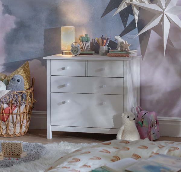 Kids Scandinavia 4 Chest of Drawers - White 14334129