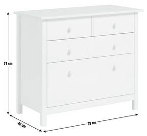 Kids Scandinavia 4 Chest of Drawers - White 14334129