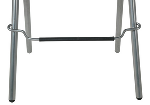 Pair of Folding Metal Bar Stools - Black & Silver 19223565