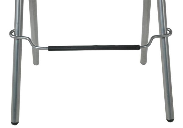 Pair of Folding Metal Bar Stools - Black & Silver 19223565
