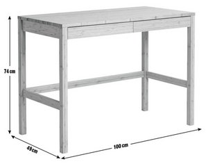 Habitat Eave 2 Drawer Office Desk - Natural 13281170