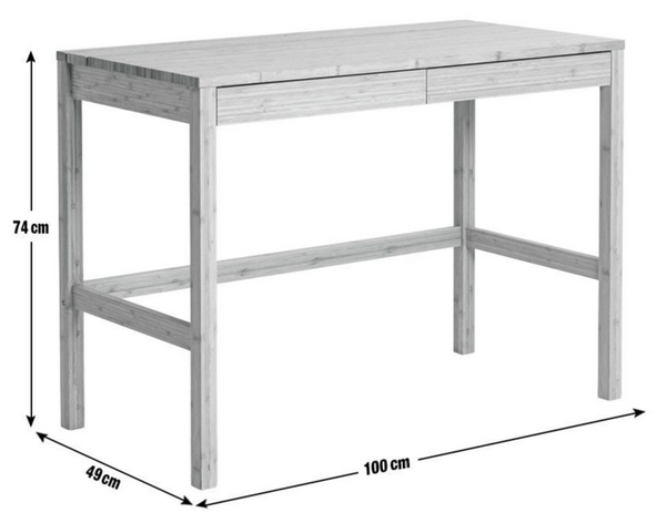 Habitat Eave 2 Drawer Office Desk - Natural 13281170