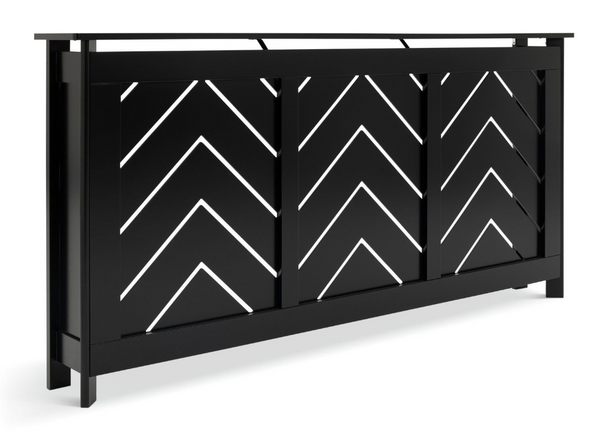 Habitat Chevron Large Radiator Cover - Black 15648340