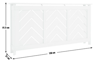 Habitat Chevron Large Radiator Cover - Black 15648340