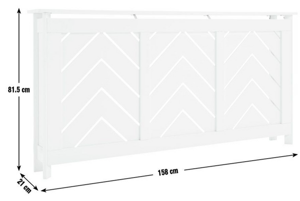 Habitat Chevron Large Radiator Cover - Black 15648340