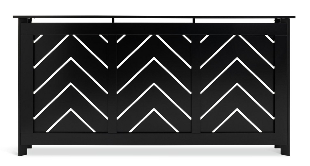 Habitat Chevron Large Radiator Cover - Black 15648340