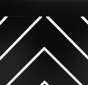 Habitat Chevron Large Radiator Cover - Black 15648340