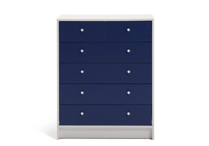 Kids Malibu 6 Drawer Chest - Blue & White 19443400