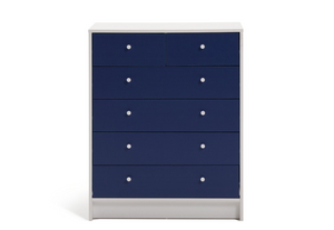 Kids Malibu 6 Drawer Chest - Blue & White 19443400