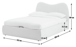 Habitat Orton Double Fabric End Lift Ottoman Bed - Beige 17140547