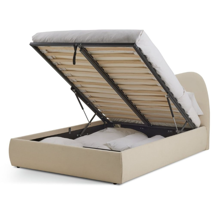 Habitat Orton Double Fabric End Lift Ottoman Bed - Beige 17140547