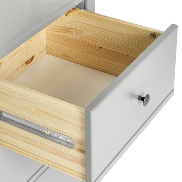 Habitat Brooklyn 1 Door 5 Drawer Short Wardrobe - White 17660814