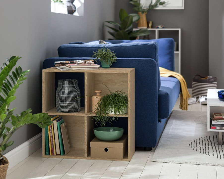 Squares 4 Cube Storage Unit - Oak Effect 19523942