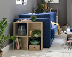 Squares 4 Cube Storage Unit - Oak Effect 19523942