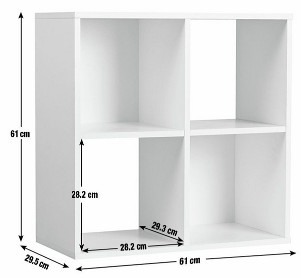 Squares 4 Cube Storage Unit - Oak Effect 19523942