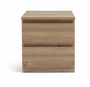 Jenson 2 Drawer Bedside Table - Oak Effect 17570368