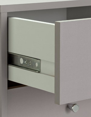 Malibu 3 Drawer Bedside Table - Grey 18479035