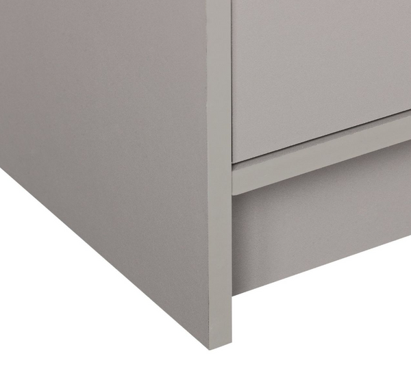 Malibu 3 Drawer Bedside Table - Grey 18479035